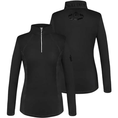 Technisch paardenrijshirt met lange mouwen voor dames JD Attack Cecile