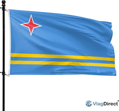 VlagDirect - Arubaanse vlag - Aruba vlag - 90 x 150 cm.