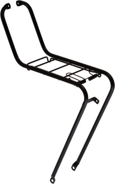Steco Voordrager fiets - retro look - mat zwart - 28 inch - met klapper