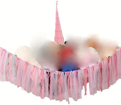 Nivard Knuffel Net - Hangmat - Speelgoed - Opbergsysteem - Hangmat Voor Knuffels - Organizer - Roze