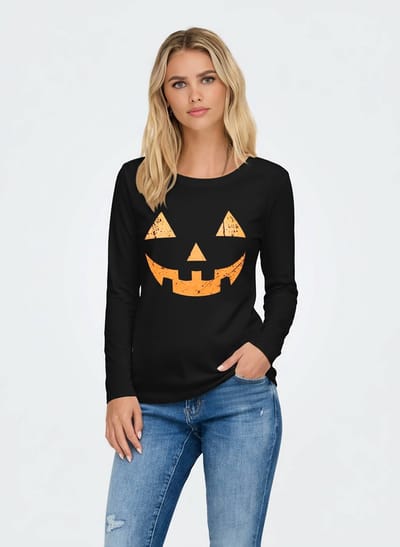 Starry Indigo - Halloween kostuum Dames - Reflecterend design - Zwart & oranje