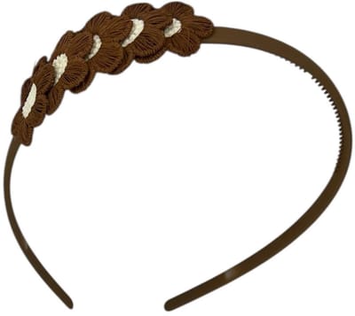 Diadeem blossem - bloemen - flower - khaki kleur diadeem - bruin