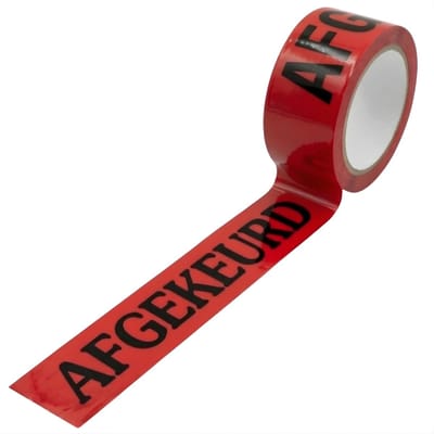 Afgekeurd tape rood - PP acryl waarschuwingstape - Low noise en slijtvast