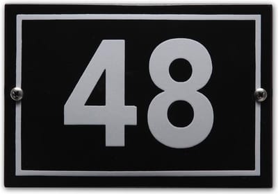Huisnummer model Phil nr. 48
