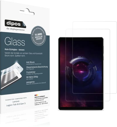 dipos – 2x Pantserfolie geschikt voor Lenovo Legion Tab 8.8 Gen 5 | 9H Screenprotector