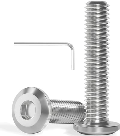 20 stuks M8x30 platte kopschroeven binnenzeskant RVS A2 V2A volledige schroefdraad bevestiging