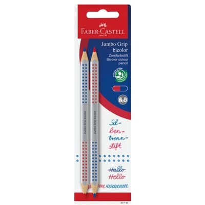 Faber-Castell kleurpotloden - Jumbo Grip - 2 stuks op blisterkaart - FC-201734