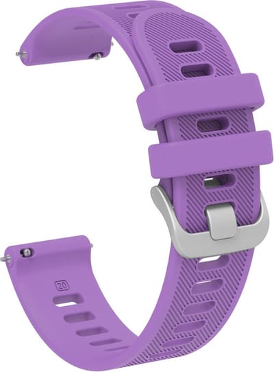 Siliconen bandje - geschikt voor Garmin Venu (2 Plus) / Venu SQ (2) / Vivomove (Style - Sport) / Vivoactive 3 / 5 / 6 / Forerunner 55 / 165 / 245 / 645 / 570 - 42mm - paars