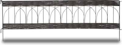 PVC rotan rond - Tuinrand Behuizing - Gazonrand Palissade 35 x 100 cm Antraciet 06464