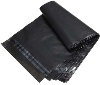 Dailygoods - 350 Stuks Verzendzakken - Zwart, Zelfklevend voor Kleding en Textiel