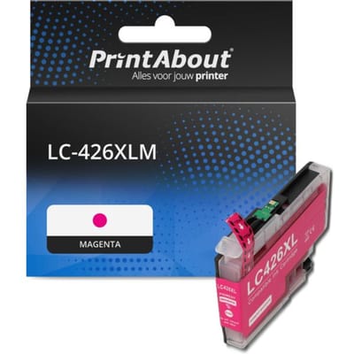 PrintAbout huismerk Inktcartridge LC-426XLM Magenta Hoge capaciteit Geschikt voor Brother
