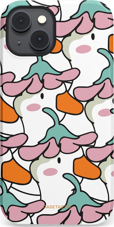 Casetastic Hoesje Geschikt voor Apple iPhone 14 Plus Magsafe - Stijlvolle Beschermende Duo-layer Case - Bloempjeshoed