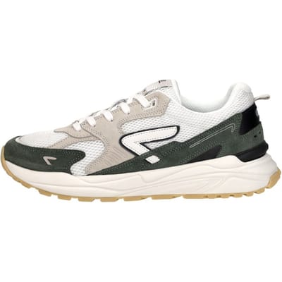 HUB Grid-m Sneakers Heren - Leren Sneaker - Wit - Maat 40