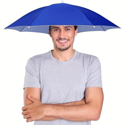 Paraplu pet, geschikt voor camping- en visparaplu pet, elastische hoofdband paraplu pet, UV-bescherming paraplu pet saffier