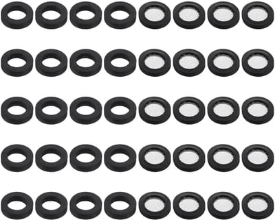 Dailygoods- Douchekop Afdichting 40 Stuks - Rubber/RVS Sealingringen - O-ring/Filternet - 1/2 Inch Douche - Schone Waterdoorstroming - Verlengt Levensduur Douchekop - Afdichtringen