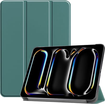 Coverup Tablethoes geschikt voor iPad Pro 13 (2024/2025) Hoesje - Tri-Fold Book Case met Wake/Sleep - Groen