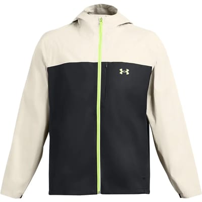 Under Armour Cloudstrike Colorblock Shell Jas Beige,Zwart M Man