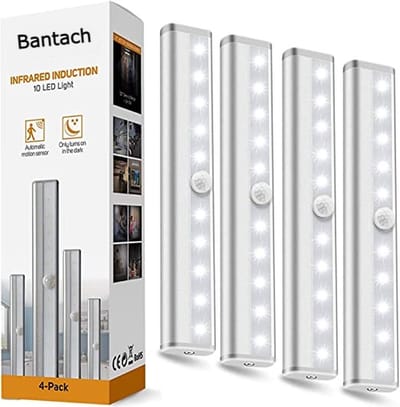 Keukenverlichting - LED kastverlichting - op batterij - met bewegingssensor - keuken lamp - set van 4