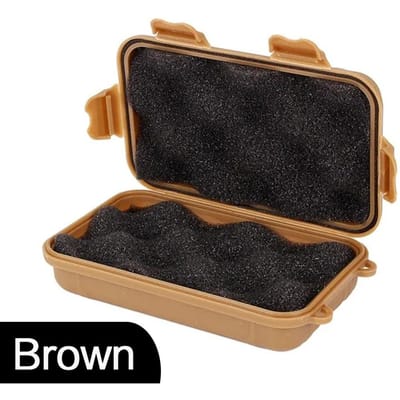 1 stuks Outdoor Plastic Box Waterdichte Luchtdichte Survival Case Container Camping Outdoor Reizen Opbergdoos bruin