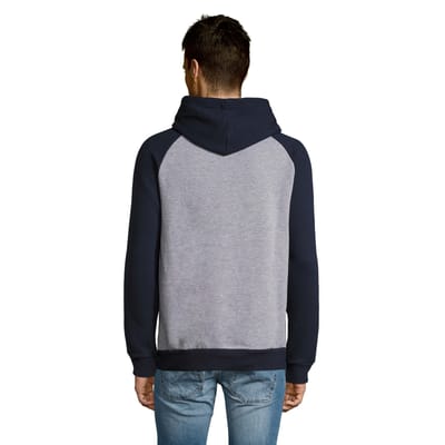 SOLS Uniseks Seattle Sweatshirt voor volwassenen (Grijs gemêleerd/French Navy)
