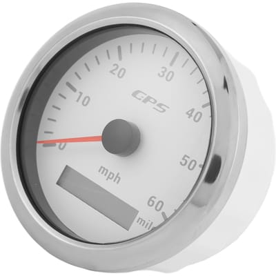 85mm 3,35 inch GPS Snelheidsmeter Meter 0 60MPH H LCD Display met Verstelbare Achtergrondverlichting voor Campers Boten 9‑32V DC Wit wit