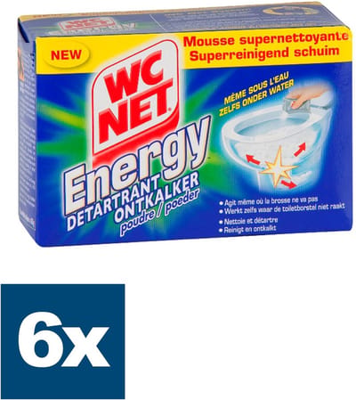 WC Net Energy Ontkalker Poeder - 6 Dozen (36 Zakjes) - Krachtige WC Reiniger tegen Kalkaanslag - Werkt Onder Water