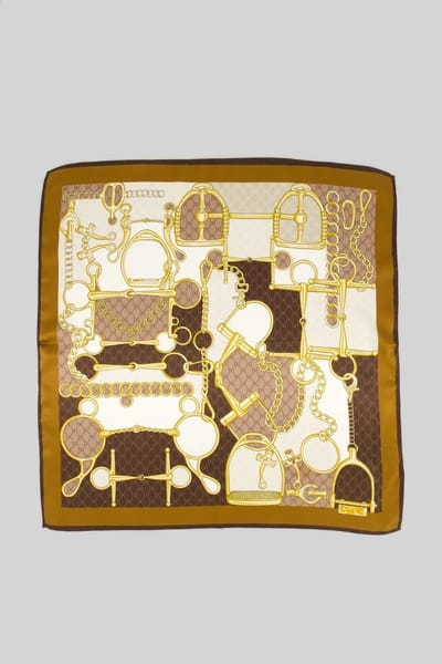 Sjaaltje -Taupe/ bruin -zijde -vierkant- 50 bij 50cm -voor je haar /hals / tas- trendy- Bandana