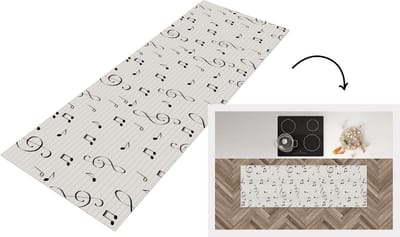 Keukenloper - Loper keuken - Bladmuziek - Patronen - Muziek - 150x50 cm - Keukenloper vinyl