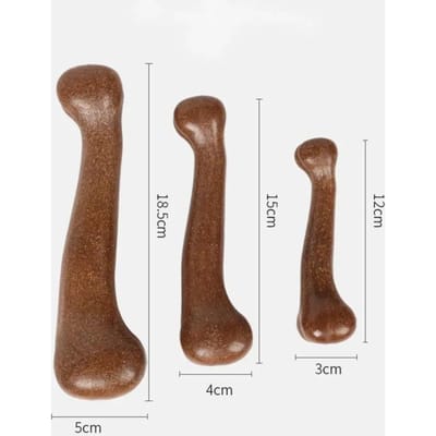 Hondenbot Kauwspeelgoed Bijna Onverwoestbaar Natuurlijk Niet-Giftig Anti-bijt Puppy Speelgoed Voor Kleine Middelgrote Grote Hond Huisdier Kauwspel Tandheelkundig L 18.5CM bruin