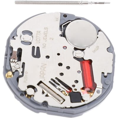 VD77A Quartz Uurwerk 2 Wijzers 24-Uurs Wijzer Week Datum VD77 Uurwerk met Elektronische Horloge Accessoires white