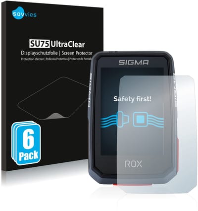 Savvies - Screenprotector voor Sigma ROX 2.0 - Folie Beschermfolie transparant 6 Stuks