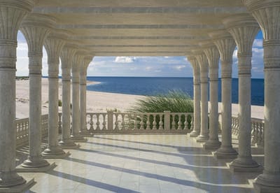 Fotobehang Beach Tropical View | XL - 208cm x 146cm | 130g/m2 Vlies