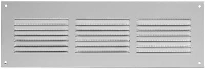 Afsluitbaar Metalen Ventilatierooster Wit 300x100mm - Toevoer & Afvoer met Insectenhor