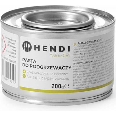 Hendi - Pasta voor Verwarmers - Bio Ethanol - 200g - 72 Stuks