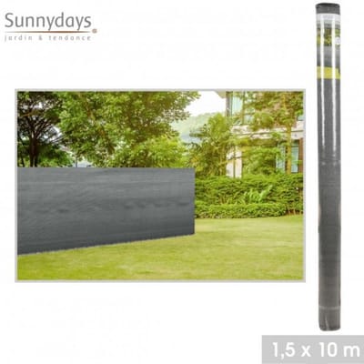 “MON JARDIN” grijze antraciet zichtdoek / afschermdoek 1,5 x 10 m – 200 g/m²