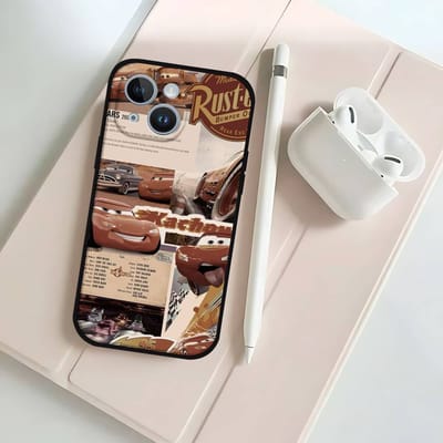 Cars L-Lightning M-McQueen Telefoonhoesje Voor IPhone 17 16 15 14 13 12 11 X XR XS Plus Pro Max Mini Zachte Zwarte Cover iPhone15