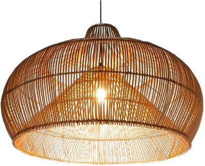 Handgemaakte Exclusieve Design hanglamp Roof Naturel Rotan lamp woonkamer Slaapkamer Ø 70 cm