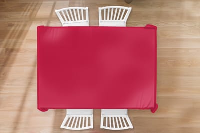 Tafelkleed - Tafellaken - 200x130 cm - Rood - Effen kleur - Binnen en Buiten