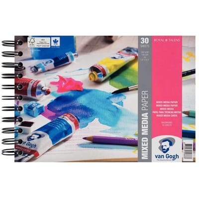 Van Gogh Spiraalgebonden blok met Mix Media-papier 30 vellen 300 g formaat 21 x 14,8 cm (A5)