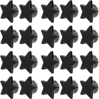 20 Stuks Stervormige Klinknagel Stud Knop DIY Kleding Schoenen Decoratie Accessoires met Schroeven Glanzend black