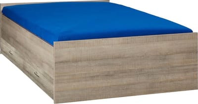 Bed met opbergruimte | 120x200 | Donkergrijs Hout | Inclusief donkergrijze houten bedlade