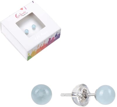 Oorbellen Aquamarijn 4 mm