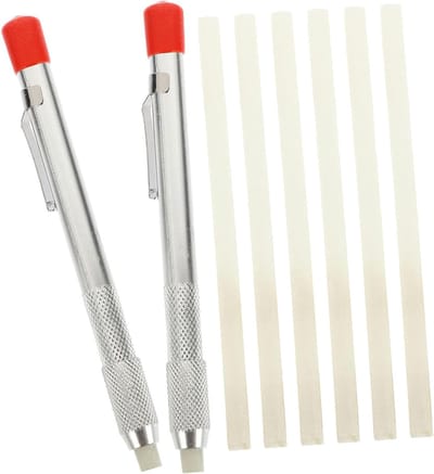 Speksteen Pen - Markeerstift Houder - Metaal Markeren - Pen Vorm Ontwerp - 13 cm Lengte - Paars
