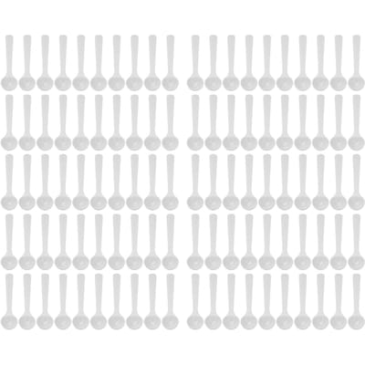 100 stuks Plastic Mestlepel 2ml/1g Hoge Temperatuurbestendigheid Maatlepel voor Tuinieren white