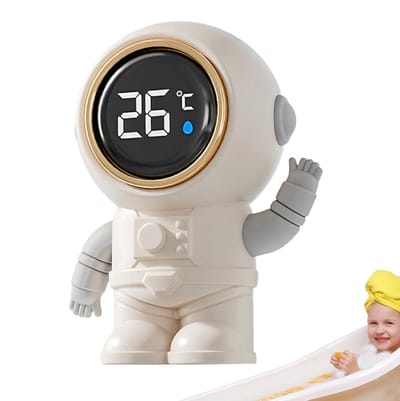 Digitale badwaterthermometer – Kindvriendelijke thermometer voor temperatuurregeling, drijvende meethulp met LED-display | Badkamerveiligheid voor pasgeborenen en peuters, ook als kamerthermometer