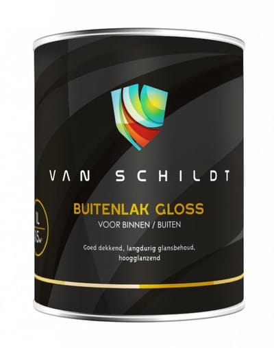 van Schildt Buitenlak Gloss Dekkend Aflak Glans Hooglans 1 Liter Ral 9001 Créme wit