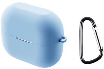 Telestore - hoesje geschikt voor Samsung Galaxy Buds3 FE / Buds 3 / 3 Pro soft case cover - licht blauw - TPU hoesje Beschermhoes - Samsung Galaxy Buds3 FE / Buds 3 / 3 Pro Cover - Buds3 hoesje - gel hoesje met sleutelhanger