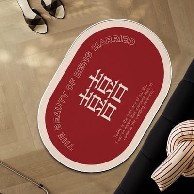 Huwelijk Essentiële Entree Deur Verandamat Feestelijk Huis Slaapkamer Romantische Bruiloftskamer Decoratie Tapijt Liefde Antislipmat 40 * 60CM crystal velvet