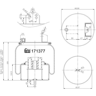 Veerbalg, luchtvering FEBI BILSTEIN 171377