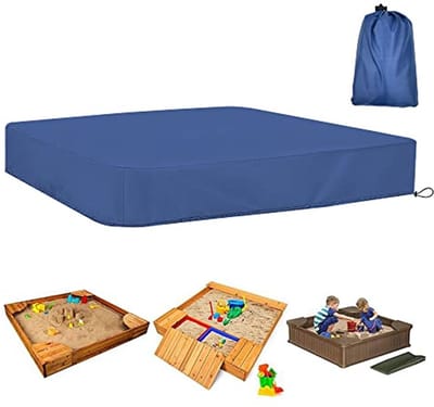 Waterdichte Zandbakafdekking 125 x 125 cm - Oxford-stof - Opvouwbaar - Winddicht - Bescherm tegen Regen en Vuil